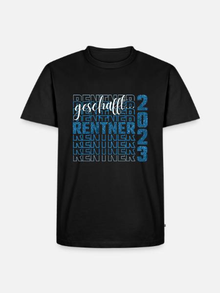 Rentner 2023 - Männer Premium Bio T-Shirt - Schwarz