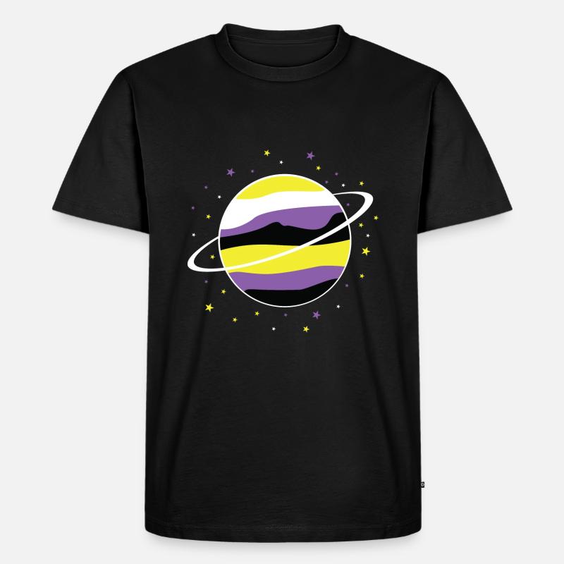 Nonbinary Planet Nonbinary Pride - Men's Premium Organic T-Shirt - black