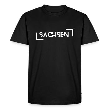 Saxe - T-shirt Premium bio Homme - noir - Devant - Nico (187cm)