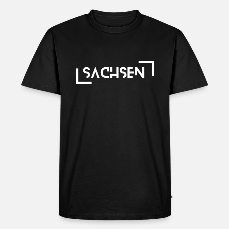 Sachsen - Männer Premium Bio T-Shirt - Schwarz