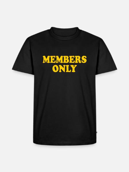 members only - Men's Premium Organic T-Shirt - black