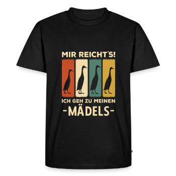 J’en ai assez, je vais voir mes filles - T-shirt Premium bio Homme - noir - Devant - Nico (187cm)