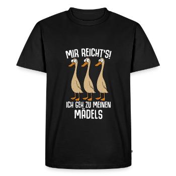 J’en ai assez, je vais voir mes filles - T-shirt Premium bio Homme - noir - Devant - Nico (187cm)