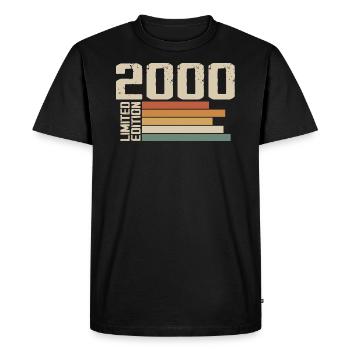 2000 Vintage - Retro 2000 Cadeau Anniversaire 2000 - T-shirt Premium bio Homme - noir - Devant - Nico (187cm)