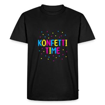 L’heure des confettis - T-shirt Premium bio Homme - noir - Devant - Nico (187cm)