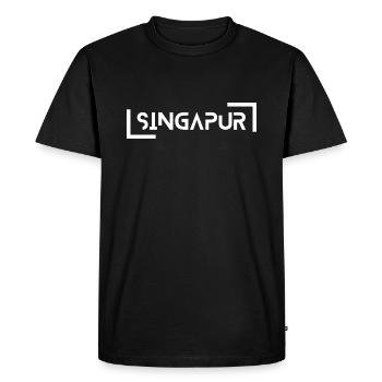 Singapour - T-shirt Premium bio Homme - noir - Devant - Nico (187cm)