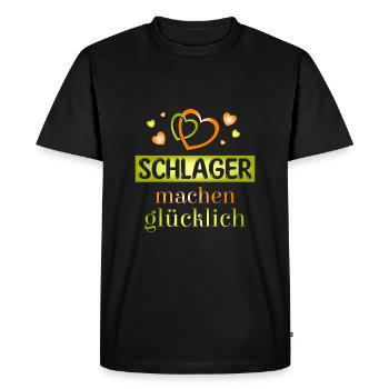 Schlager vous rend heureux - T-shirt Premium bio Homme - noir - Devant - Nico (187cm)