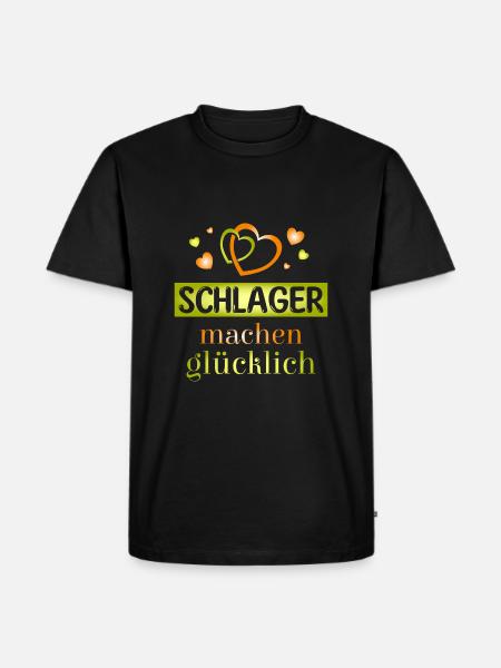 Schlager makes you happy - Men's Premium Organic T-Shirt - black