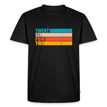 Running Vintage 26.2 Miles Marathoner Demi - T-shirt Premium bio Homme - noir - Devant - Nico (187cm)