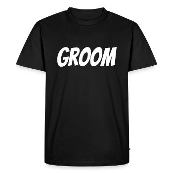 Mariage Mariage Marié Fiançailles JGA - T-shirt Premium bio Homme - noir - Devant - Nico (187cm)