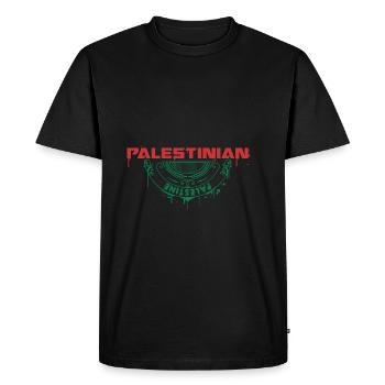 palestinien - T-shirt Premium bio Homme - noir - Devant - Nico (187cm)