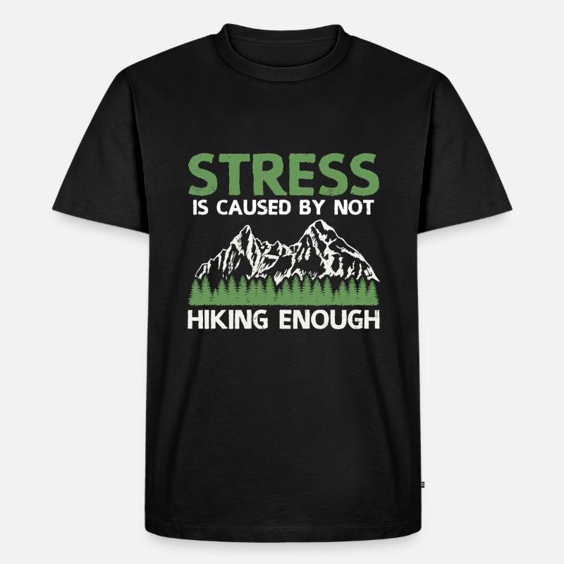Bergsteigen - Männer Premium Bio T-Shirt - Schwarz