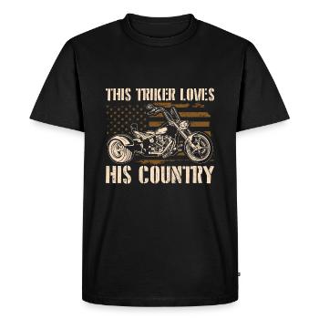 Idées cadeaux pour trikers - T-shirt Premium bio Homme - noir - Devant - Nico (187cm)