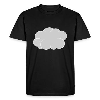 nuage nuage gris blanc - T-shirt Premium bio Homme - noir - Devant - Nico (187cm)