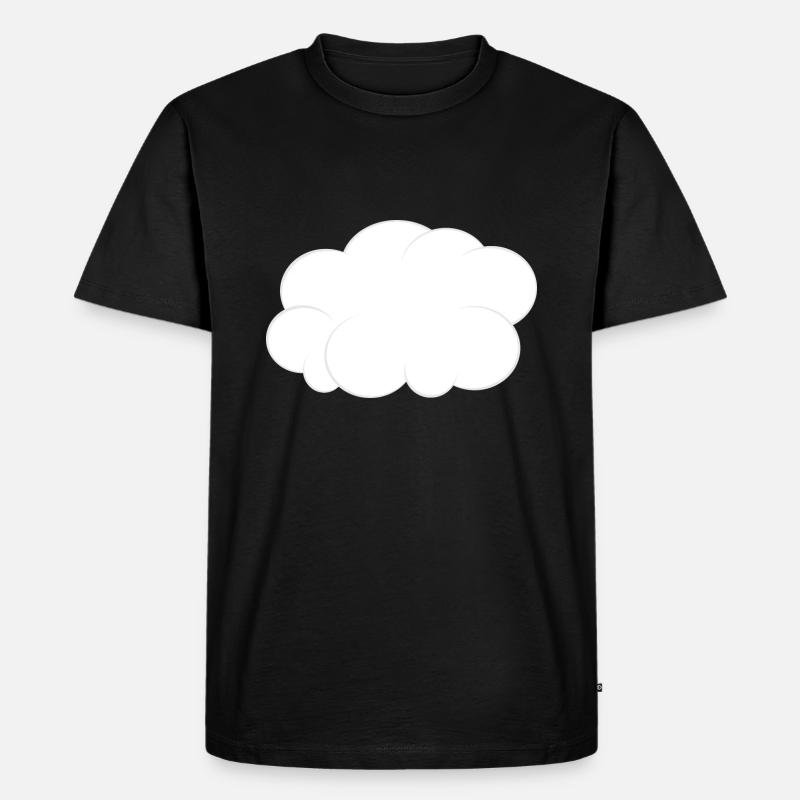 cloud wolke weis grau - Männer Premium Bio T-Shirt - Schwarz