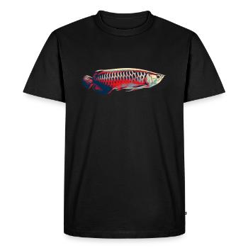 Gardien de poisson monstre Arowana asiatique - T-shirt Premium bio Homme - noir - Devant - Nico (187cm)