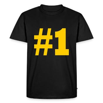 1 - T-shirt Premium bio Homme - noir - Devant - Nico (187cm)