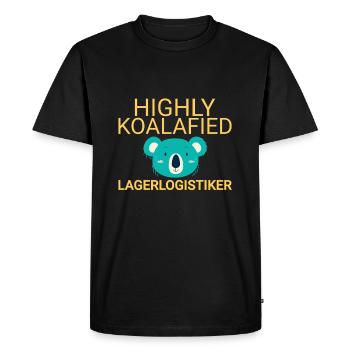 Warehouse logistics company Koalafied - Men's Premium Organic T-Shirt - black - Front - Nico (187cm)
