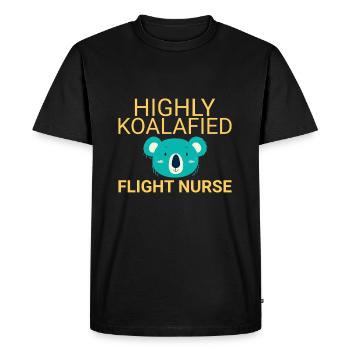 Flight Nurse Koalafied Air Rescue - Men's Premium Organic T-Shirt - black - Front - Nico (187cm)