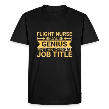 Flight Nurse Genius Air Rescue - Men's Premium Organic T-Shirt - black - Front - Nico (187cm)