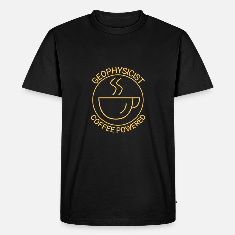 Geophysicist Coffee Powered Geophysics - Männer Premium Bio T-Shirt - Schwarz