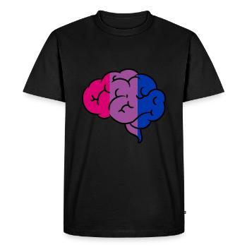 Cerveau bisexuel Fierté bisexuelle - T-shirt Premium bio Homme - noir - Devant - Nico (187cm)