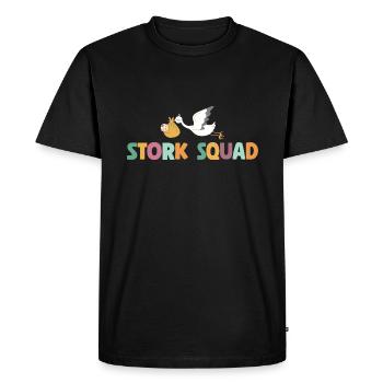 Infirmière de travail et d’accouchement de l’escouade des cigognes - T-shirt Premium bio Homme - noir - Devant - Nico (187cm)