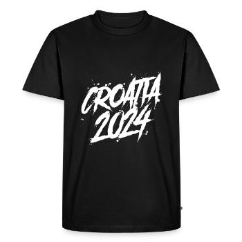 Croatia 2024 Holiday Team - Men's Premium Organic T-Shirt - black - Front - Nico (187cm)