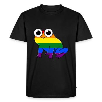 LGBT Gay Pride Grenouille Gay Pride - T-shirt Premium bio Homme - noir - Devant - Nico (187cm)