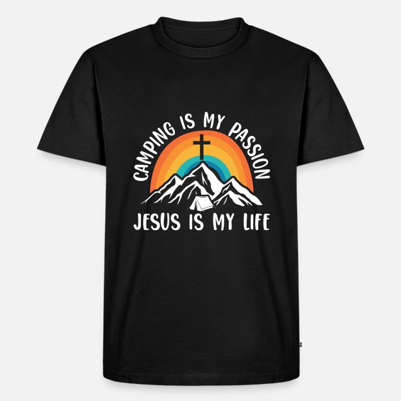 Jesus - Männer Premium Bio T-Shirt - Schwarz