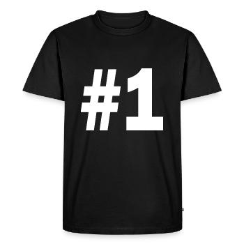 1 - T-shirt Premium bio Homme - noir - Devant - Nico (187cm)