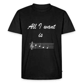 All i want is cafe - Männer Premium Bio T-Shirt - Schwarz - Vorne - Nico (187cm)