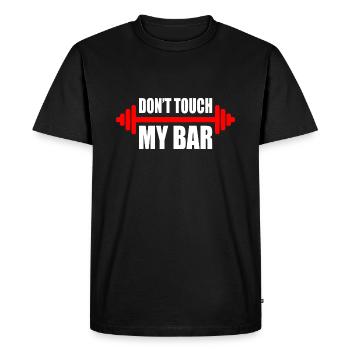 d'ont touch my bar - T-shirt Premium bio Homme - noir - Devant - Nico (187cm)