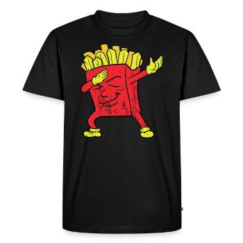 Frise Française Vintage Vintage Grunge Dabbing Dab - T-shirt Premium bio Homme - noir - Devant - Nico (187cm)