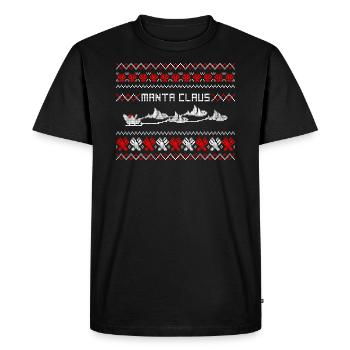 Ugly Christmas Manta Claus Médium - T-shirt Premium bio Homme - noir - Devant - Nico (187cm)
