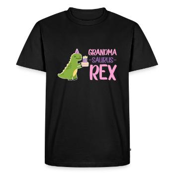 Grand-mère dinosaure famille assorti Dino anniversaire - T-shirt Premium bio Homme - noir - Devant - Nico (187cm)