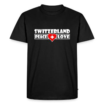 Switzerland - Men's Premium Organic T-Shirt - black - Front - Nico (187cm)