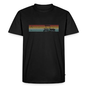TRACTEURS AGRICOLES MACHINES AGRICOLES RÉTRO - T-shirt Premium bio Homme - noir - Devant - Nico (187cm)