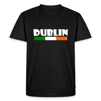 Dublin - T-shirt Premium bio Homme - noir - Devant - Nico (187cm)