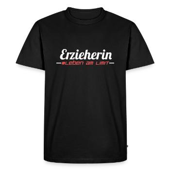 Erzieherin Beruf - Männer Premium Bio T-Shirt - Schwarz - Vorne - Nico (187cm)