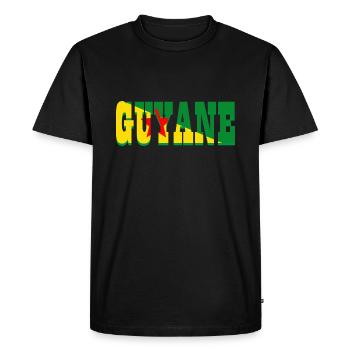 Guyana - Men's Premium Organic T-Shirt - black - Front - Nico (187cm)