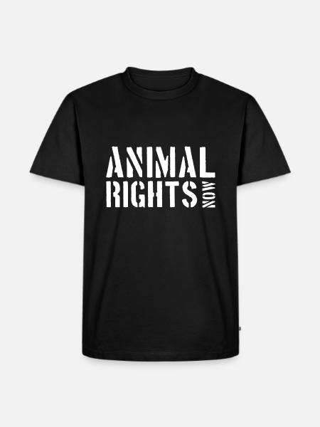 ANIMAL RIGHTS NOW - Men's Premium Organic T-Shirt - black