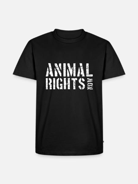 ANIMAL RIGHTS NOW - Men's Premium Organic T-Shirt - black