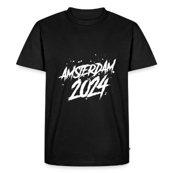 Amsterdam 2024 - Men's Premium Organic T-Shirt - black - Front - Nico (187cm)