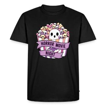 Soirée cinéma d’horreur - T-shirt Premium bio Homme - noir - Devant - Nico (187cm)