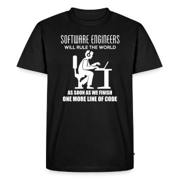 Developer Programming Software Profession Gift - Men's Premium Organic T-Shirt - black - Front - Nico (187cm)