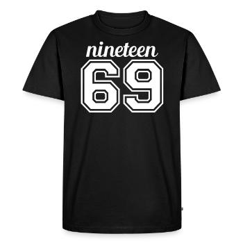 1969 - T-shirt Premium bio Homme - noir - Devant - Nico (187cm)