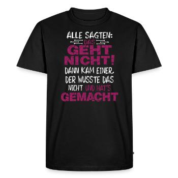 C’est un bon dicton . - T-shirt Premium bio Homme - noir - Devant - Nico (187cm)