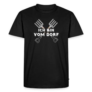 Ich Bin Vom Dorf - Dorfkind - Männer Premium Bio T-Shirt - Schwarz - Vorne - Nico (187cm)