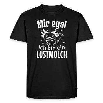 Lustmolch Axolotl Schwanzlurch Salamander - Männer Premium Bio T-Shirt - Schwarz - Vorne - Nico (187cm)